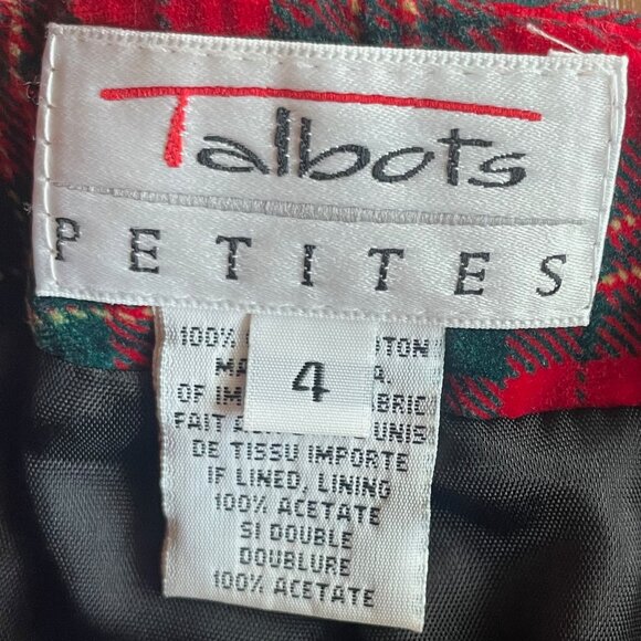 Talbots Plaid Mini Skirt‎ Size 4P - Picture 7 of 8